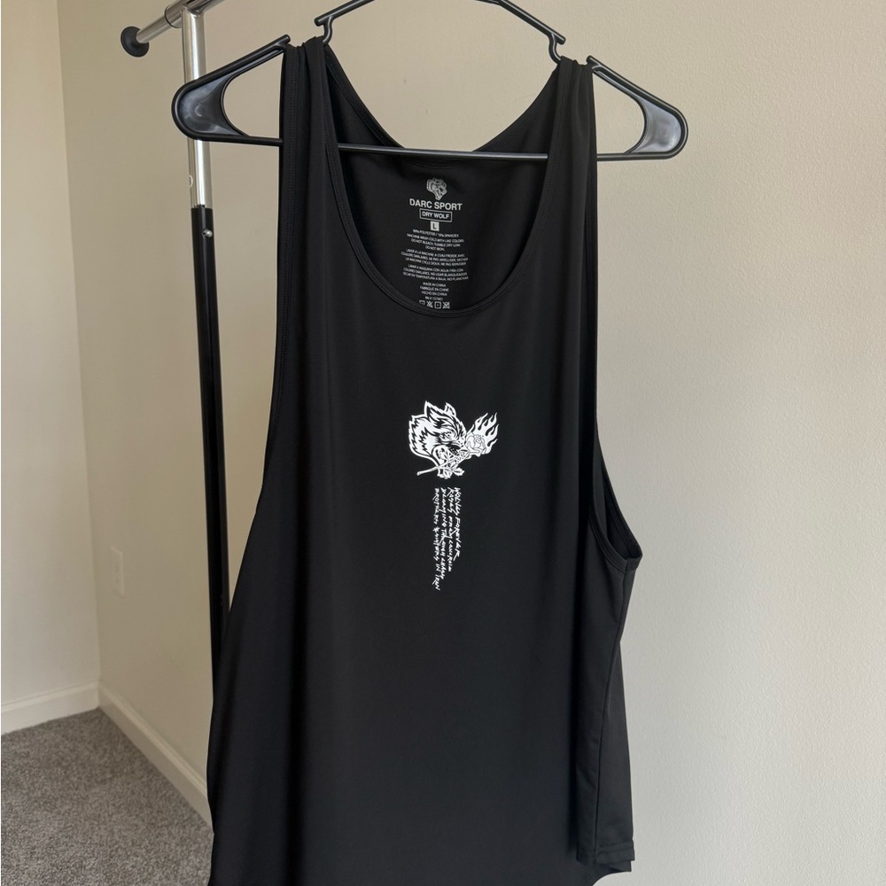 Darc Sport Black Tank Top with White Graphic